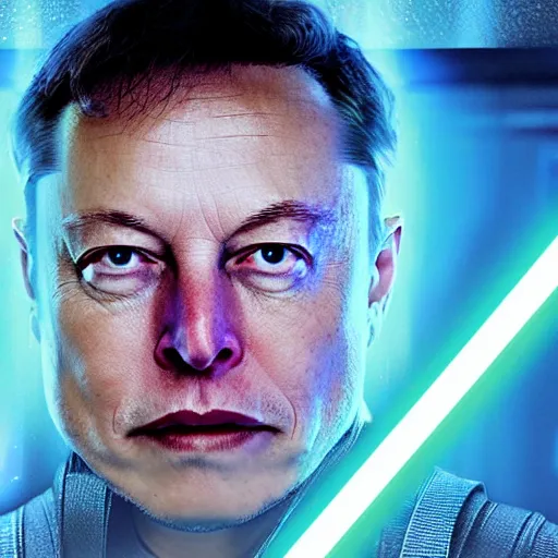 Image similar to elon musk as emperor palpatine as seen in stars wars episode 3 , 8k resolution, full HD, cinematic lighting, award winning, anatomically correct