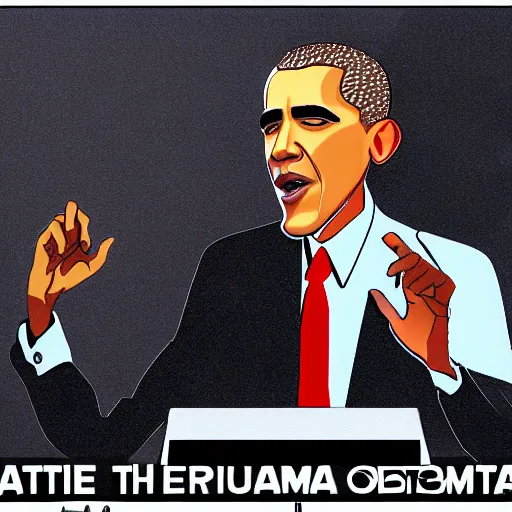 Image similar to obama in the style of goanimate