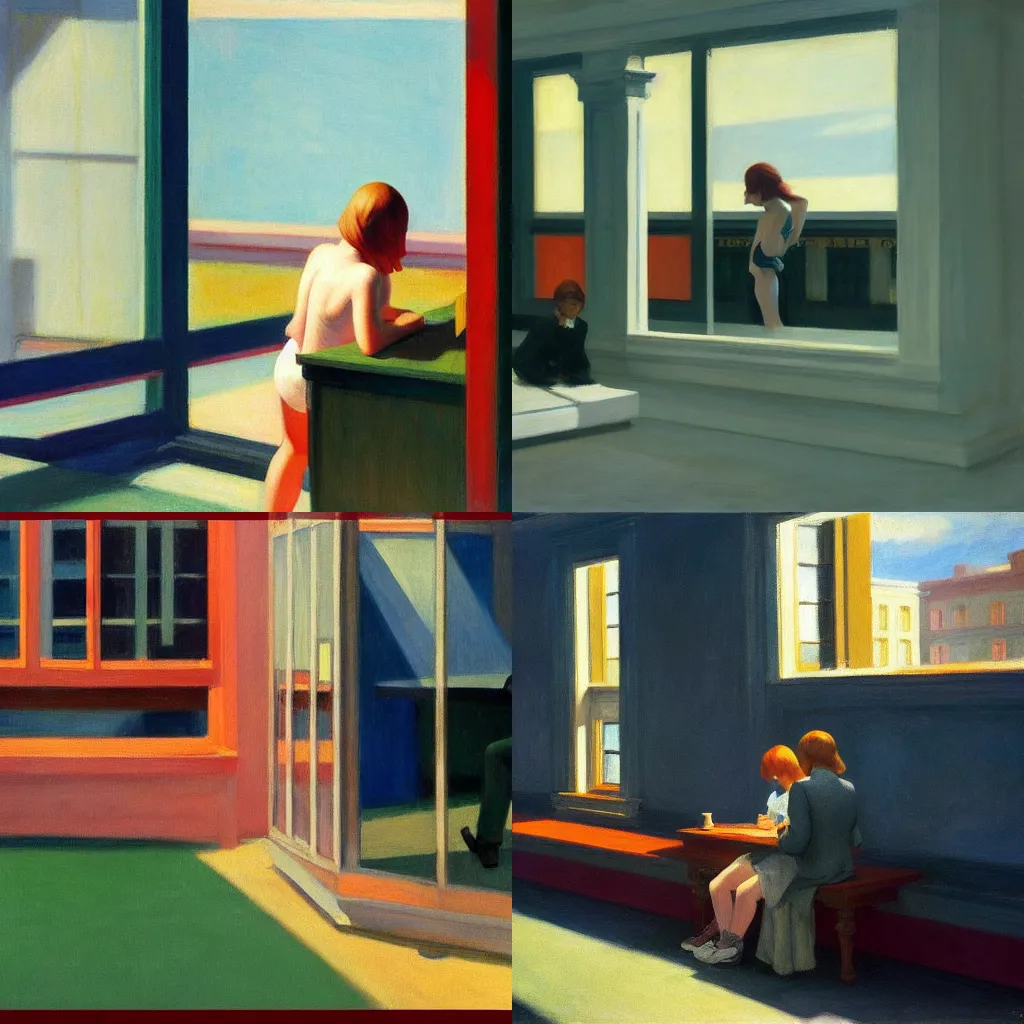 Prompt: where did I lose my childhood, by Edward Hopper, trending on ArtStation, masterpiece, artgem, 8K, super-resolution,