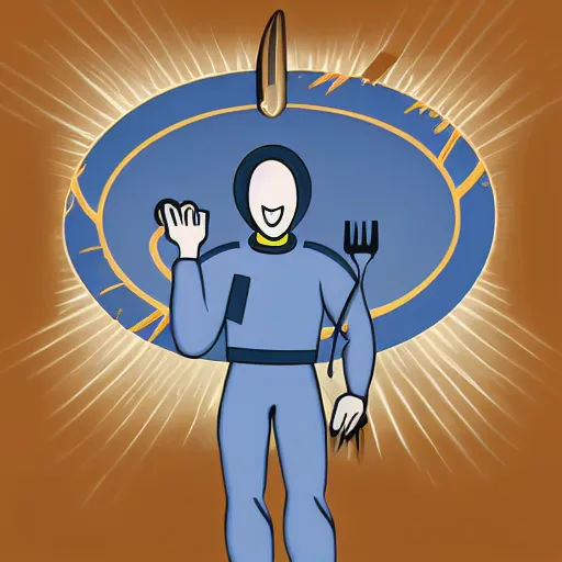 astronaut sticking a fork in an outlet. art deco. 8k Stable Diffusion