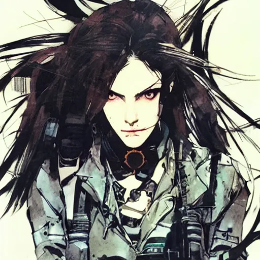 Prompt: 💣 🚦 🍈girl, yoji shinkawa