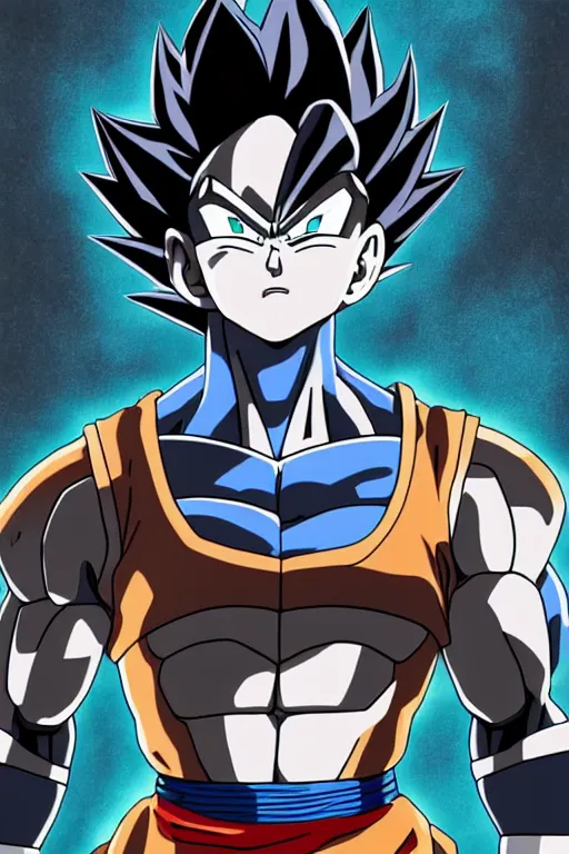 Image similar to prince vegeta, vegeta, black hair, saiyan armor, galick gun 🟣☄!, solo 3 / 4 portait, very detailed, dynamic lighting, akira toriyama 📹