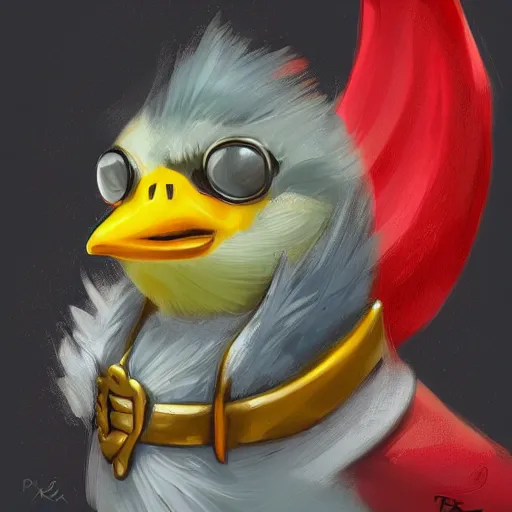 Prompt: An adorable mustached canary with a communism t-shirt, highly detailed, digital painting, artstation, concept art, sharp soft focus, studio light, by Phil and Kaja Foglio,