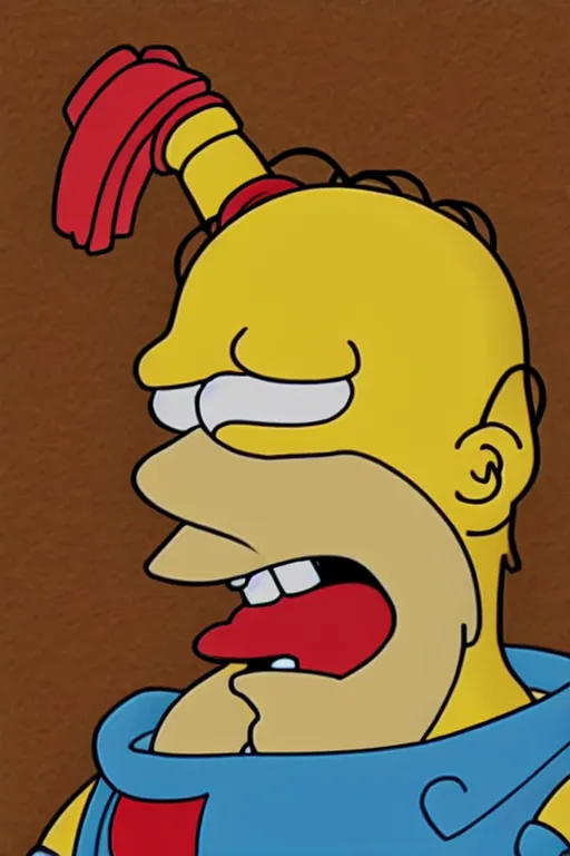 Image similar to Homer Simpson as Grommash Hellscream