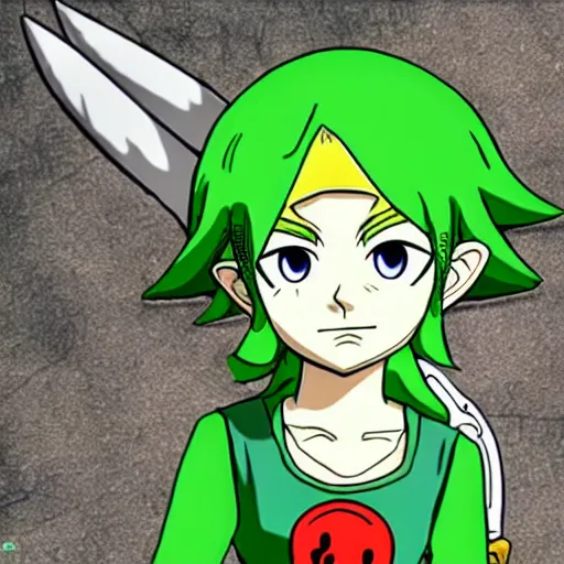 Image similar to saria from ocarina of time in one piece style