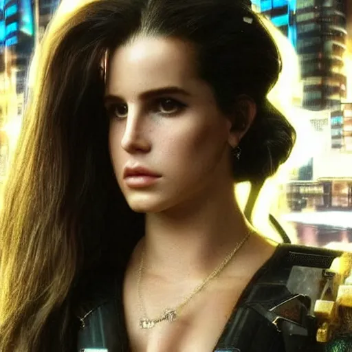 Image similar to cyberpunk lana del rey trending