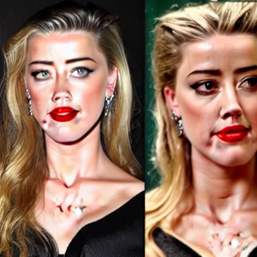 Image similar to gourd gourd shaped into the face of amber heard