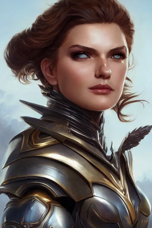 Image similar to amazon valkyrie athena, d & d, fantasy, portrait, highly detailed, headshot, digital painting, trending on artstation, concept art, sharp focus, illustration, art by artgerm and greg rutkowski and magali villeneuve