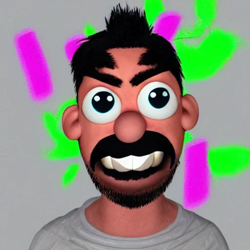 Prompt: JackSepticEye as a muppet, photorealistic