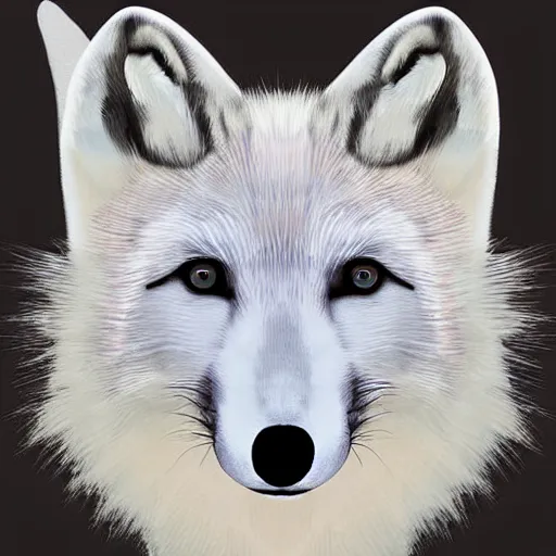 Image similar to portrait of a polar fox, Digital Art