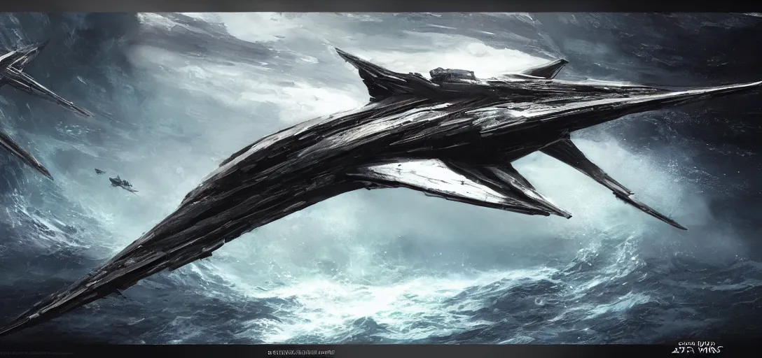 Image similar to star wars sea creature concept art, black background, 8 k photorealistic, hd, high details, trending on artstation