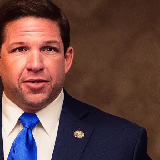 Image similar to Ron Desantis in the dark