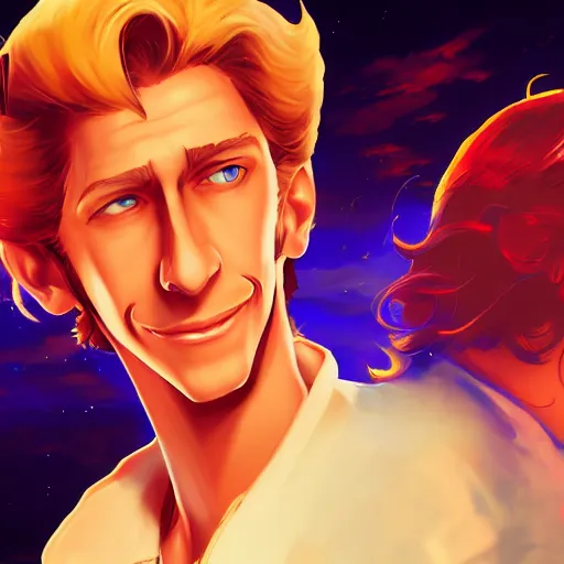 Image similar to Guybrush threepwood, digital painting, 4k, anime key visual, artstation, kuvshinov ilya