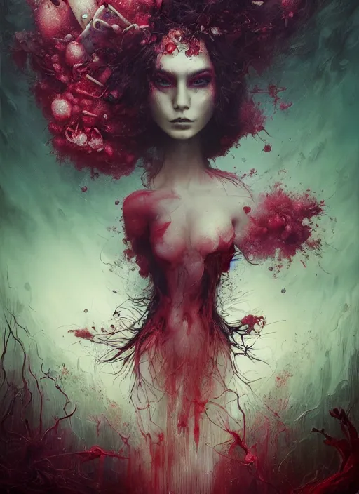 Image similar to the duchess, highly detailed, cinematic, 8 k, by megan duncanson, benjamin lacombe, adrian borda, stanley artgermm, tom bagshaw, craig mullins, carne griffiths, ayami kojima, beksinski, giger, trending on deviantart, hyper detailed, horror, full of colour