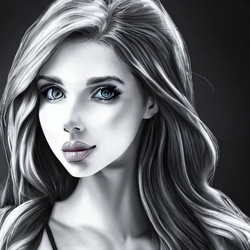 Prompt: amouranth pencil art, ultra detailed