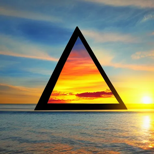 Image similar to triangle sunset futurist