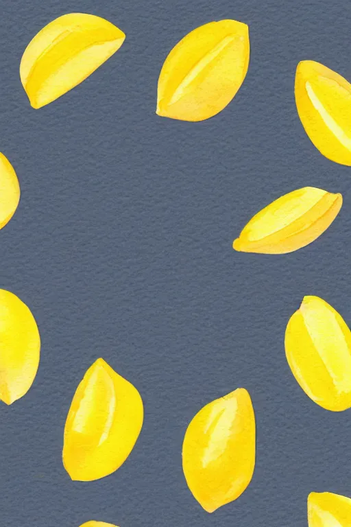 Image similar to minimalist watercolor art of a lemons on white background, illustration, vector art