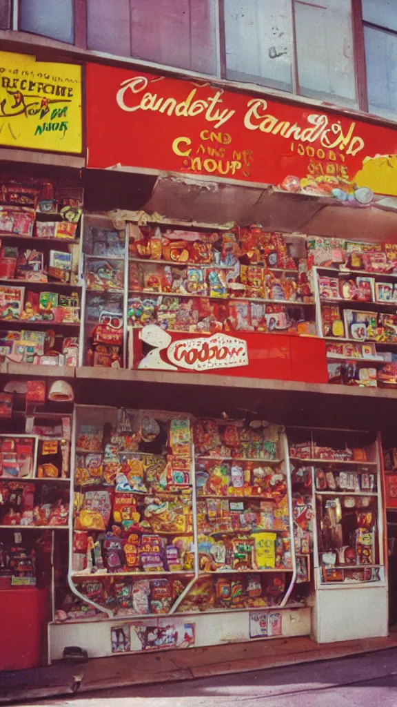 Prompt: 6 0 s photo of a candy shop, kodachrome