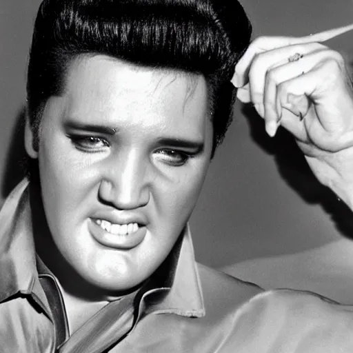 Image similar to Elvis as an old person