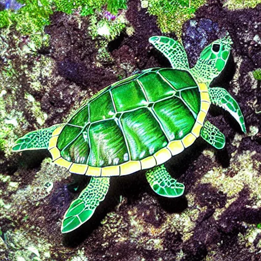 Image similar to a green turtle fluttercat