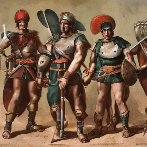 Prompt: Italian warriors