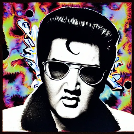 Image similar to “Elvis on acid”