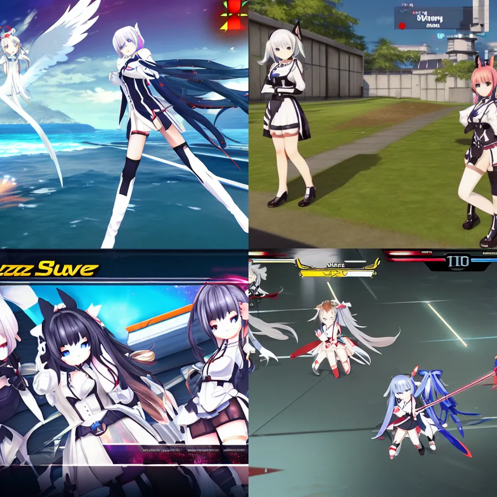 Prompt: azur lane, gameplay screenshot