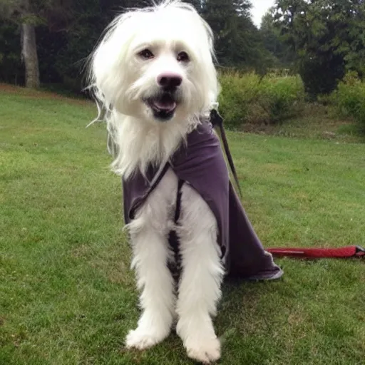 Prompt: a dog as gandalf