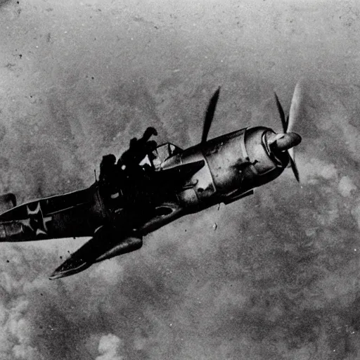 Prompt: ww 2 photo of a stuka dive bombers diving into the battlefield