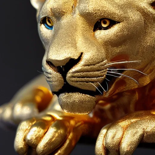 Image similar to golden jaguar sculpture