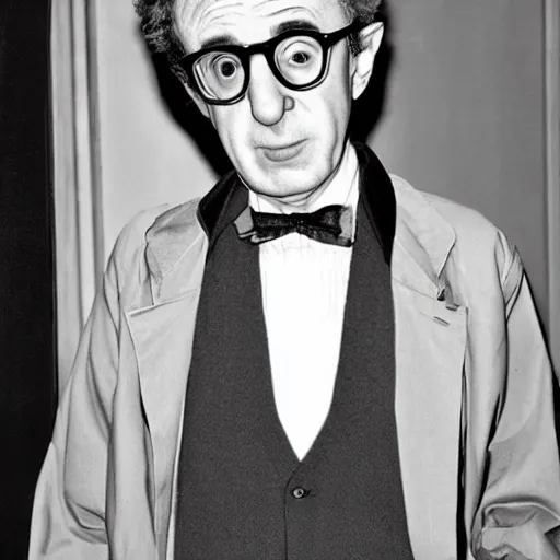 Prompt: Woody Allen dressed as Groucho Marx