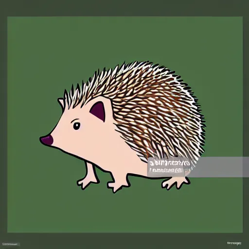 Image similar to hedgehog in hedgehog pyjamas climbing over hedge, cartoon