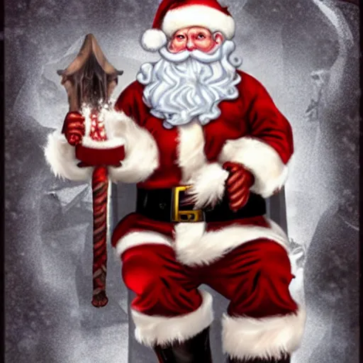 Image similar to Santa stuck in Underdark from Forgotten Realms