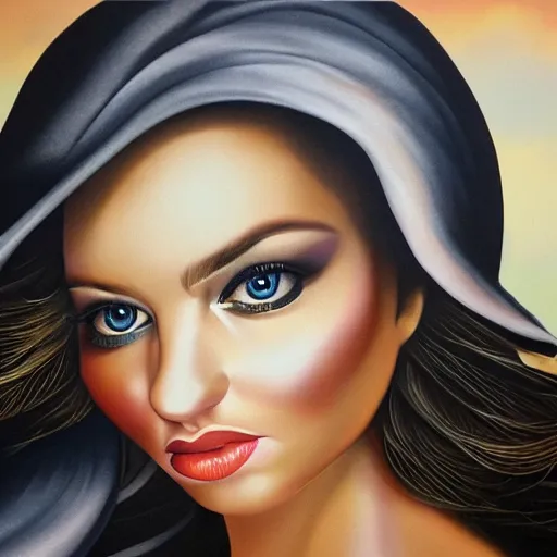 Prompt: bde, immaculate airbrush painting, exquisite detail, studio lighting,