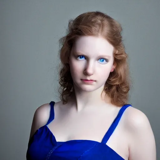 Prompt: A stunningly beautiful high key studio portrait adorable young curvy elven princess with Steve McCurry blue eyes. Pale skin.