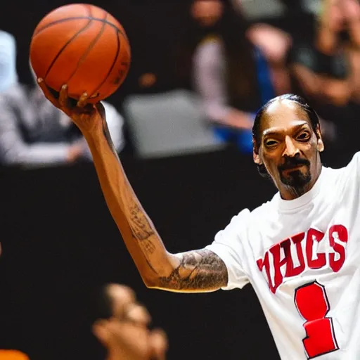 Image similar to Snoop Dogg playing basketball