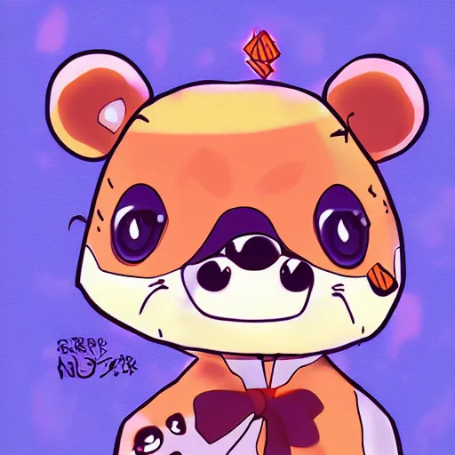 Image similar to cute anthro anime panda, digital art