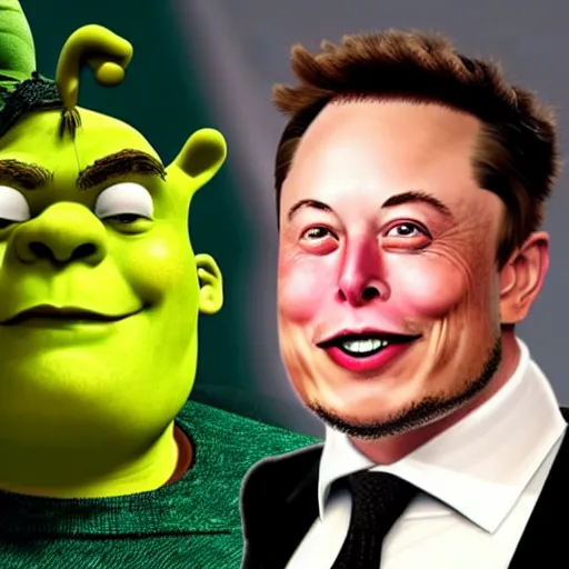 Image similar to elon musk as shrek