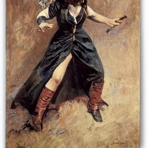 Image similar to action heroine by alfred stevens