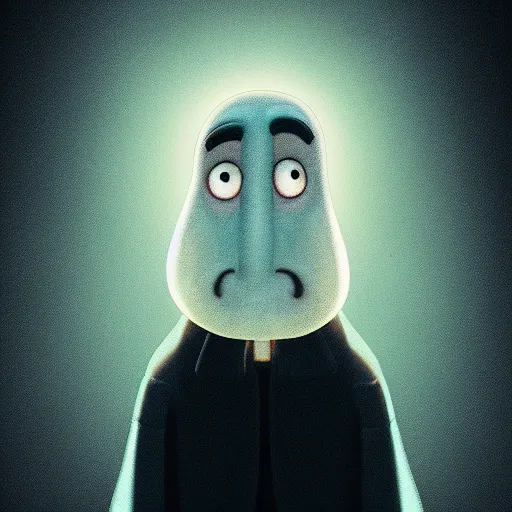 Image similar to handsome squidward, dramatic lighting, cinematic