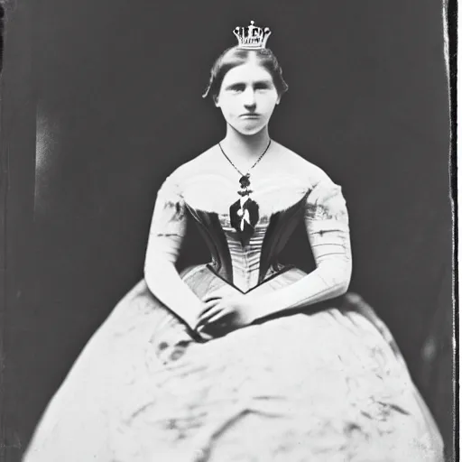 Image similar to clear photography of a beautiful and teenaged princess, circa 1 8 6 3