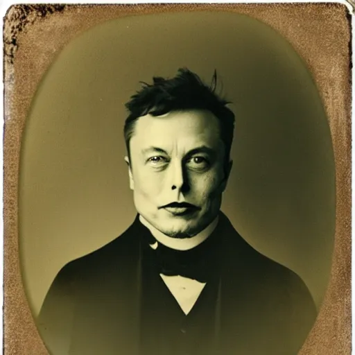 Prompt: elon musk as a ghost photography with bulbous ectoplasm, daguerreotype