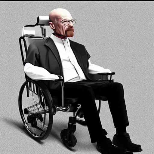 Image similar to Walter white as stephen hawkins