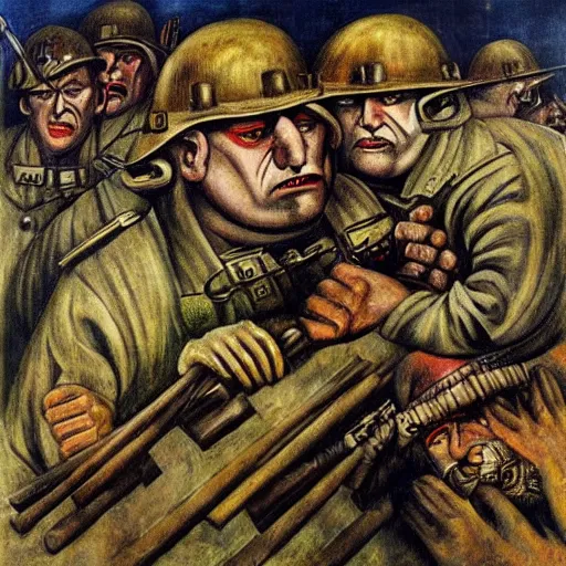 Image similar to war in the trenches by otto dix