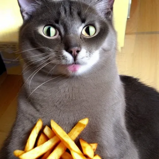 Prompt: is that a cat or an order of fries? i honestly can't tell.