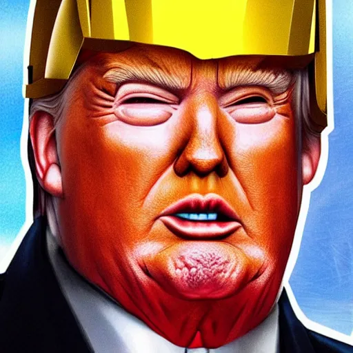 Image similar to Trump as Ironman, hyper realistic