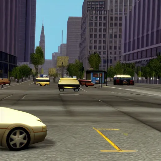 Image similar to grand theft auto 3, 2 0 0 1, gta 3 screenshot, 2 0 0 1 graphics, playstation 2 graphics