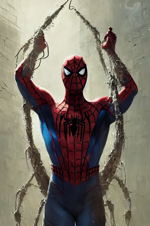 Prompt: spiderman covered with webs, legendary warrior, heroic fighter, world of warcraft, decorative ornaments, battle armor, by carl spitzweg, ismail inceoglu, vdragan bibin, hans thoma, greg rutkowski, alexandros pyromallis, perfect face, sharply focused, sharply detailed, centered, rule of thirds, realistic shading