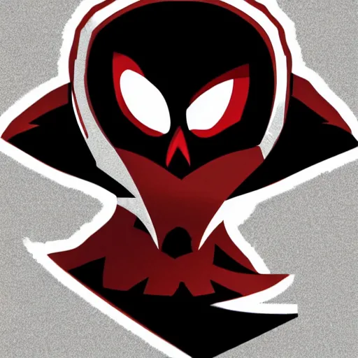 Image similar to Spawn by Todd-MacFarlene, SVG, Vector sticker, flat colors, full-body, uncropped, white-space-surrounding-subject