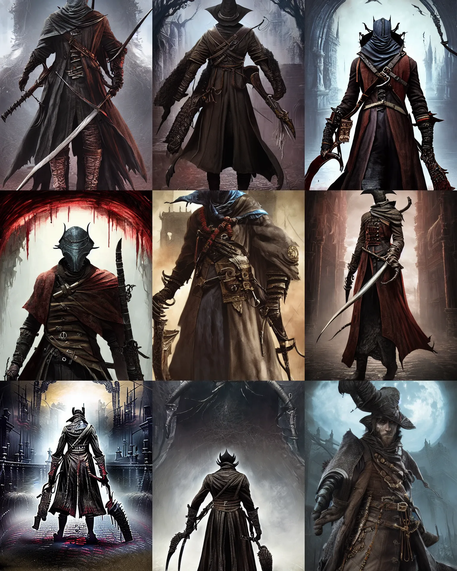 Prompt: Bloodborne: Africa as an Apex Legends character digital illustration portrait design by, Mark Brooks and Brad Kunkle detailed, gorgeous lighting, wide angle action dynamic portrait